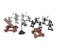 Bewinner DIY Military Soldier Model Set, Barbarian Action Figures for Kids, Educational Pretend Play Toy for Children Ages 3+, 12 Soldiers with Ladder & Door