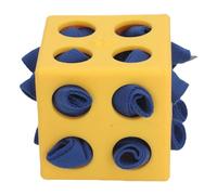 Bewinner Dog Enrichment Toy Snuffle Cube, Interactive Puzzle Treat Dispenser for Slow Feeding, Safe Polyester & Silicone Snuffle Ball for Small to Large Breeds, Mental Stimulation & (Yellow)