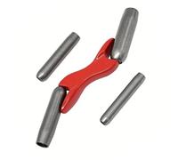 Bewinner Double Ended Masonry Jointer Tool 1/2 5/8 3/4 7/8 Inch Convex Brick Joint Finisher for Wall & Floor Finishing, Aluminum Stainless Iron Bricklaying Tool with Comfortable Handle (Red)