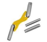 Bewinner Double Ended Masonry Jointer Tool 1/2 5/8 3/4 7/8 Inch Convex Brick Joint Finisher for Wall & Floor Finishing, Aluminum Stainless Iron Bricklaying Tool with Comfortable Handle (Yellow)