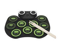 Bewinner Drum Pad Machine, 7 Pad Electronic Drum Kit with Bluetooth, Type-C, Built-in Double Speaker & Lights, Portable USB Electric Set for Adults