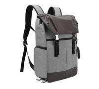 Bewinner DSLR Camera Backpack with Laptop Compartment, Hardshell Photography Bag for SLR Cameras & Telephoto Lens, 18.5 Inch Large Capacity Case for PC, Light Gray