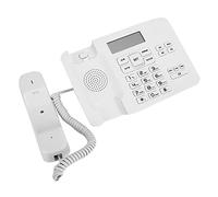 Bewinner Dual System Corded Home Office Telephone with LCD Calendar Display FSK DTMF Caller ID Store View Incoming Numbers FLASH Redial Pre-Dial Function White ABS Rugged Durable