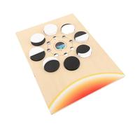 Bewinner Educational Wooden Moon Phase Puzzle for Preschool Learning, Cognitive Development Tool with Safe Basswood Material and Precise Design