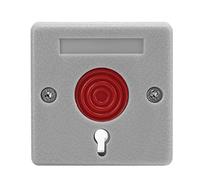 Bewinner Emergency Panic Button Durable ABS Anti Theft Alarm Device for Nursing Homes Banks Jewelry Stores, 12V DC Key Reset Emergency Equipment for Seniors Safety