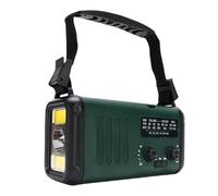 Bewinner Emergency Radio NOAA Weather Alert, 10000mAh Solar Hand Crank Radio with USB C Fast Charge, AM FM, 3 Mode Reading Light, Flashlight, Power Bank for Outdoor Camping Survival Kit