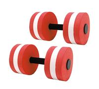 Bewinner EVA Water Floating Dumbbell for Pool Exercise, 2 Pack Foam Water Dumbbells for Men Women Kids Fitness, Lightweight Non Rust Resistance Yoga Strength Training (Red)