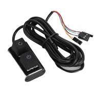 Bewinner External Desktop Computer Power Switch with 7 Color LED, ON/Off/Reset Buttons, 2m Cable, Aluminum Alloy Housing for Easy PC Access