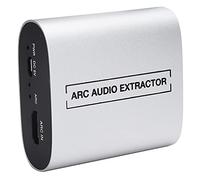 Bewinner Extractor Converter, Aluminum Alloy HDMI 1.4 Audio Decoder PCM 2.0 3.5mm Output CEC Volume Control for HDTV Amplifier Receiver Outdoor Use