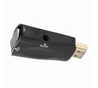 Bewinner Female to VGA Female Adapter Converter with 3.5mm Audio Cable, 1080P Full HD, Plug and Play, No External Power Required, for Laptop PC Projector Monitor (Black)
