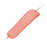 Bewinner Fishing Flasher ABS Double-Sided Luminous Diving Board, Reflective Surface for Freshwater and Saltwater Trolling, 28cm Luminous Green Black Edge (Orange)