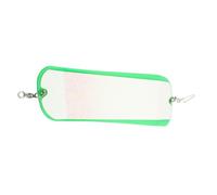 Bewinner Fishing Flasher ABS Double-Sided Luminous Diving Board, Reflective Surface for Freshwater and Saltwater Trolling, 28cm Luminous Green Black Edge (Transparent Green)