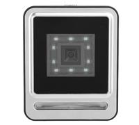 Bewinner Fixed Barcode Scanner, Desktop 1D/2D QR Code Reader with USB Cable, 2200 Scans/Sec, Hands-Free, Red LED Light, Silver (Silver)