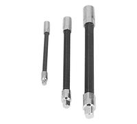Bewinner Flexible Extension Bar Set 3 Pcs, Spring Steel Magnetic Bit Holder 1/4 3/8 1/2 Inch, Bendable Electric Drill Extension for Automotive Repair, Tight Lock Connection