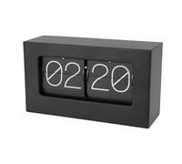 Bewinner Flip Desk Clock, Retro Mechanical Auto Page Turning Clock, Stainless Steel 24H Display, Silent Gear Operated for Home Office Decor, Vintage Tabletop Gift