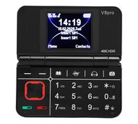Bewinner Flip Phone for Seniors with Big Buttons, Loud Sound, Dual Screen, FM Radio, LED Flashlight, Multi Language Support, 2G Foldable Cell Phone (Black)