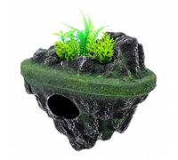 Bewinner Floating Moss Rock Aquarium Decor, Artificial Suspended Stone Hideaway for Fish Tank Landscape, Floating Island Small Aquarium Fish Cave Water Ornament (Island Large)
