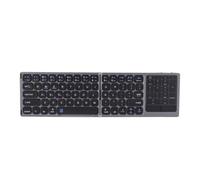 Bewinner Foldable Bluetooth Keyboard with 2 in 1 Touchpad and Numeric Keypad, 2.4G Wireless Keyboard, Multi Device Pairing for Tablets Phones Laptops, Rechargeable Compact Key with