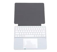 Bewinner Foldable Bluetooth Keyboard with Touchpad 64 Key, Rechargeable Multi Device Wireless Keyboard for Laptop Tablet Phone, Silent Typing Travel Portable Compact (Silver)