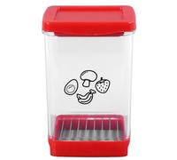 Bewinner Fruit Cutter Cup with Stainless Steel Blades - Vegetable Dicer & Slicer for Strawberries, Eggs, Apples | Effortless Food Chopper with Push Board, Compact 4.1x3in