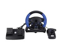 Bewinner Gaming Steering Wheel 4 in 1, Force Feedback Driving Wheel with Dual Motor, 135° Turn, Compatible with PC, IOS, Includes Pedal and Joystick
