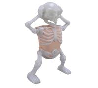 Bewinner Glow in The Dark Dancing Skeleton Toy with Sound, Fun Decompression Figurine for Boys, Interactive Light-Up Skeleton Decoration