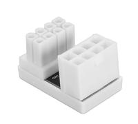 Bewinner GPU PCIe 180° Angle Connector, 8Pin Female to Male GPU Convertor, Graphics Card Reverse RVS Type Adapter with ABS Shell for Desktop PC (White)