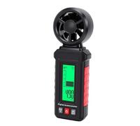 Bewinner Handheld Anemometer, Digital Wind Speed Meter with Green Backlight 3 Color Alarm, Non Slip Shell LCD Screen, 0.7-30m/s Accurate Wind Velocity Gauge for Drone Outdoor