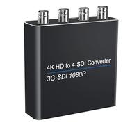 Bewinner HDMI to SDI Converter, 4K 60Hz 1x Input to 4x Outputs Broadcast Grade Video Splitter for Camera Monitoring Home Theater SDI Displays