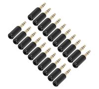 Bewinner Headphone Stereo Connector, 20pcs 3.5mm Stereo Balance Plug for Computers for Mixers Power Amplifiers