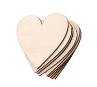 Bewinner Heart Shape Wooden Embellishments for Crafts, 100-Piece Set with 6 Sizes, Sanded Smooth for Painting, Scrapbooking, Card Making, Decoupage (80mm)