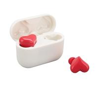 Bewinner Heart Shaped Wireless Earbuds, Stereo Bluetooth 5.3 Headphones with Charging Case, Noise Cancelling Mics, Touch Control Earphones for Office Travel