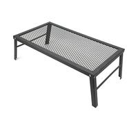 Bewinner Heavy Duty Iron Folding Campfire Grill, Portable Outdoor Camp Cooking Rack for Barbecue Camping Hiking, Easy Fold with Stable Legs, Rust Resistant