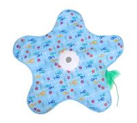Bewinner Hide and S utomatic Cat Toy, 3 Gears Adjustable Interactive Toy with Auto Sleep Wake Sensor, Touch Activated Moving Concealed Feathers for Indoor Cats, Realistic Bird Sounds,