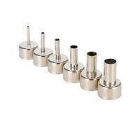 Bewinner Hot Air Gun Nozzle Set 6pcs 858D SMD Rework Station Accessories, 3/4/5/8/10/12mm Stainless Steel Heat Nozzle Tips, High Temperature Resistant Soldering for 858 Hot Air