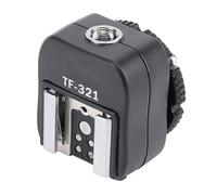 Bewinner Hot Shoe Adapter with PC Port for EL Series Flash, Flash Hot Shoe Mount Adapter Supports Center Point Triggering, Compatible with R Series E Camera Interface, ABS