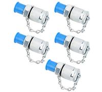 Bewinner Hydraulic Testing Adapter 5Pcs PT/PPT NPT1/4 Thread Test Coupling Connectors for Pressure Measuring, High Pressure Hydraulic System Adapters, Carbon Steel Galvanized -40℃-+100℃ (M14*1.5)