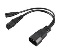 Bewinner IEC320 Power Cable Splitter for Projectors, C14 to C13/C7 Male to Female Y Split Power Cord, 100-250V, 32cm/12.6in