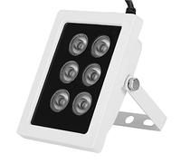 Bewinner Infrared Fill Light for Security Cameras, DC12V 6W with 6 High-Power IR Lamps, IP66 Die-Cast Aluminum Shell, Adjustable Angle, 20M Range