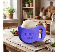 Bewinner Kettlebell Ice Cream Pint Holder with Built in Spoon Slot, 3D Printed Reusable Ice Cream Sleeve for Standard 16oz Containers, Sturdy PLA Novelty Dessert Cup Holder, Purple