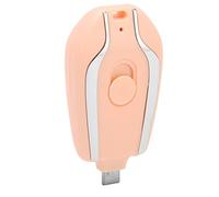 Bewinner Keychain Portable Charger 1500mAh Fast Charging USB C Mini Emergency Power Bank for Mobile Phones, Small Travel Charger with Retractable Plug, LED Indicator, Safety (Roseate)
