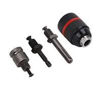 Bewinner Keyless Drill Chuck Self Tightening 1/2in 2-13mm Clamping Range, Impact Wrench Drill Chuck, Round 58mm Length, Premium Alloy Material (Hex 63mm Length)