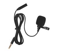 Bewinner Lapel Clamp/Holder-on Condenser Microphone High Sensitive with 3.5mm Jack for DSLR Camera for Chatting Video Meeting Black