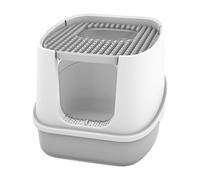 Bewinner Large Fully Enclosed Cat Litter Box Front Entry Top Exit Cat Potty Toilet with Lid, Litter Scoop and Carbon Filter, Extra Large Covered Box for Big Cats, Easy Clean Double (S Size)