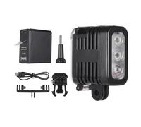 Bewinner LED Video Light Diving Light 5500-6000K 300Lux Rechargeable Wide Angle for Action Cameras