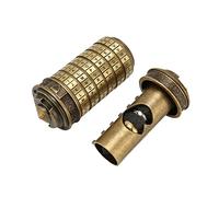 Bewinner Letter Password Lock Classical Elegant DIY Setting Decorative Practical Zinc Alloy Green Bronze Lock Toy, Ideal Romantic Lovers to Store Engagement Ring, Jewelry, Keys