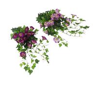 Bewinner Lifelike Artificial Morning Glory Flower Garland for Wall Decor