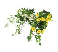 Bewinner Lifelike Artificial Morning Glory Flower Garland for Wall Decor