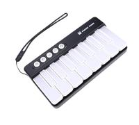 Bewinner Light Up Piano Keyboard Toy for Kids, Interactive Musical Toy with 7 Colored Keys and Lights, Battery Powered Educational Instrument for Ages 3-8 (Black)