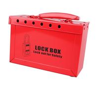 Bewinner Lockout Tagout Lock Box, 12 Hole Stainless Steel LOTO Group Box with Impact Resistant Design, Portable for Industrial Safety Applications